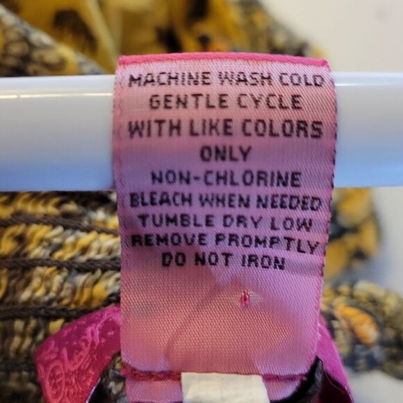 Pure Energy Teired Bohemian Western Maxi Skirt Sunflower Yellow Brown Floral - Picture 7 of 10